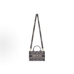 DIOR BookTote detachable and adjustable shoulder strap Oblique printed tote bag mini women\'s handbag in blue and beige